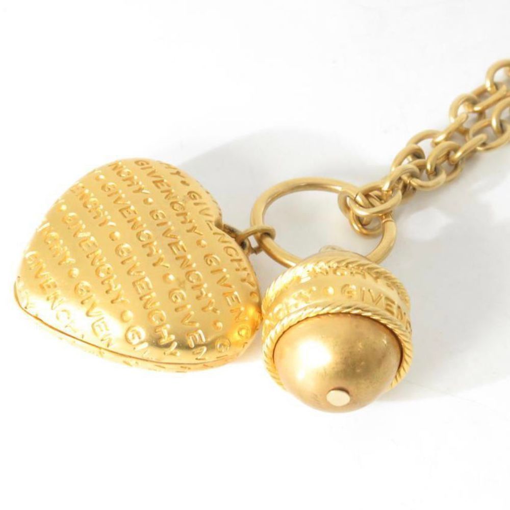 GIVENCHY COUTURE MONOGRAM HEART Ball CHAIN Long NECKLACE